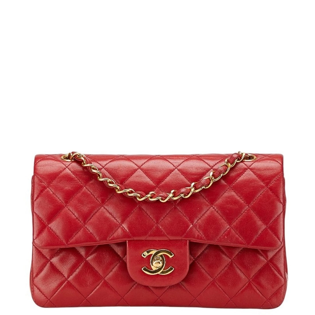 CHANEL MATELASSE 23 DOUBLE FLAP COCO MARK CHAIN SHOULDER BAG: CHANEL Matelasse 23 Double Flap Coco Mark Chain Shoulder Bag Brand: Chanel Type/Style: Shoulder bag Material: Leather Color: Red color Size: Size (HxWxD) 14cm x 23cm x 6.5cm / 5.51'' x 9.05'' x 2.