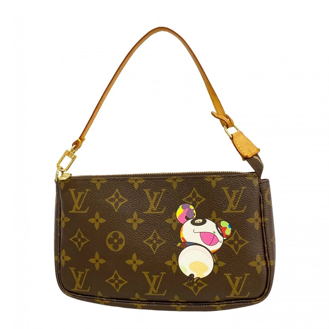 LOUIS VUITTON MONOGRAM PANDA POCHETTE ACCESSOIRES: Louis Vuitton Monogram Panda Pochette Accessoires Brand: Louis Vuitton Type/Style: Pouch Material: Monogram Color: Brown Size: Size (HxWxD) 13cm x 21cm x 3.5cm / 5.11'' x 8.26'' x 1.37'' 