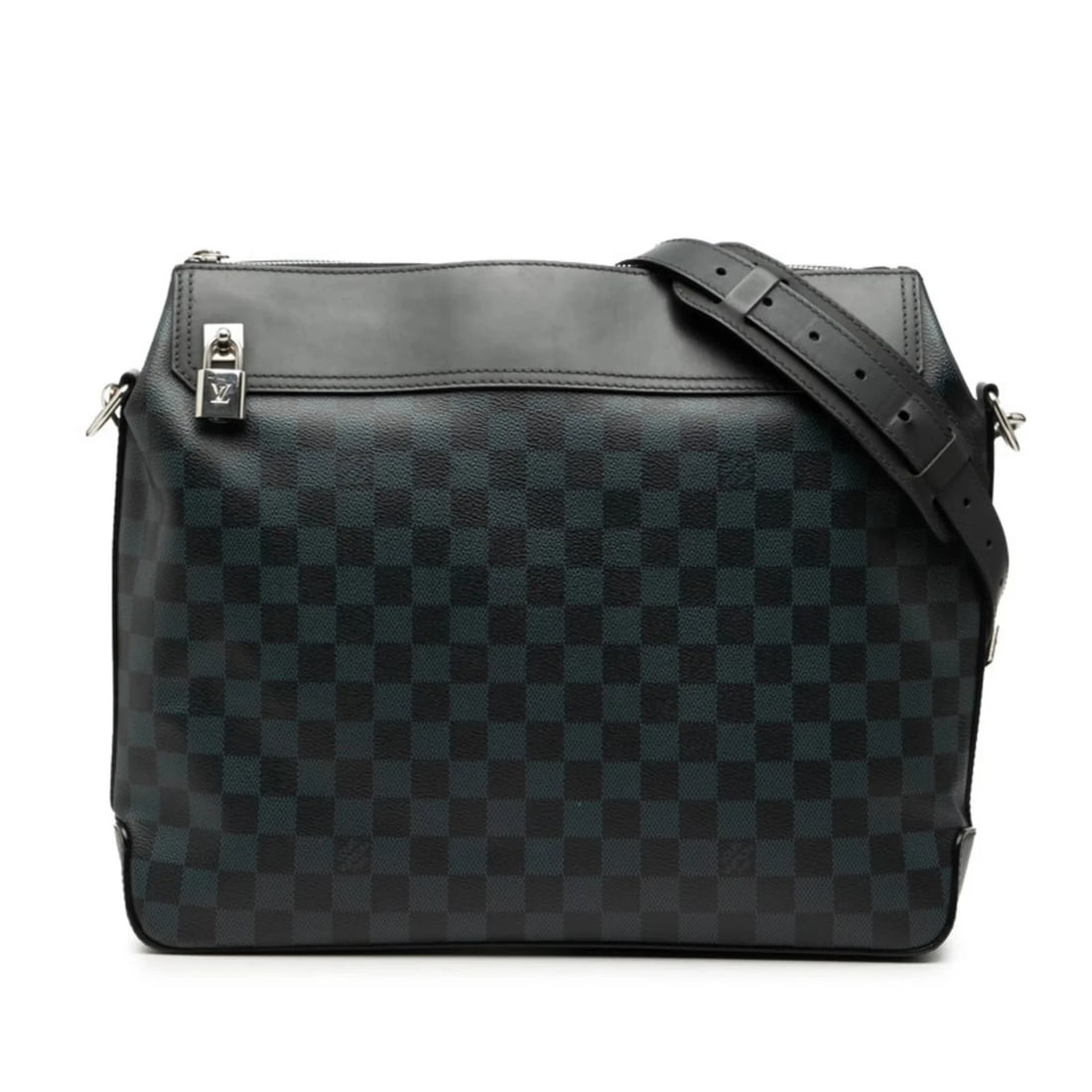 LOUIS VUITTON DAMIER COBALT GREENWICH CROSSBODY SHOULDER BAG/: Louis Vuitton Damier Cobalt Greenwich Crossbody Shoulder Bag/ Brand: Louis Vuitton Type/Style: Messenger bag, Shoulder bag Material: PVC , Leather Color: Black, Navy Size: Size (HxWxD) 28.5cm