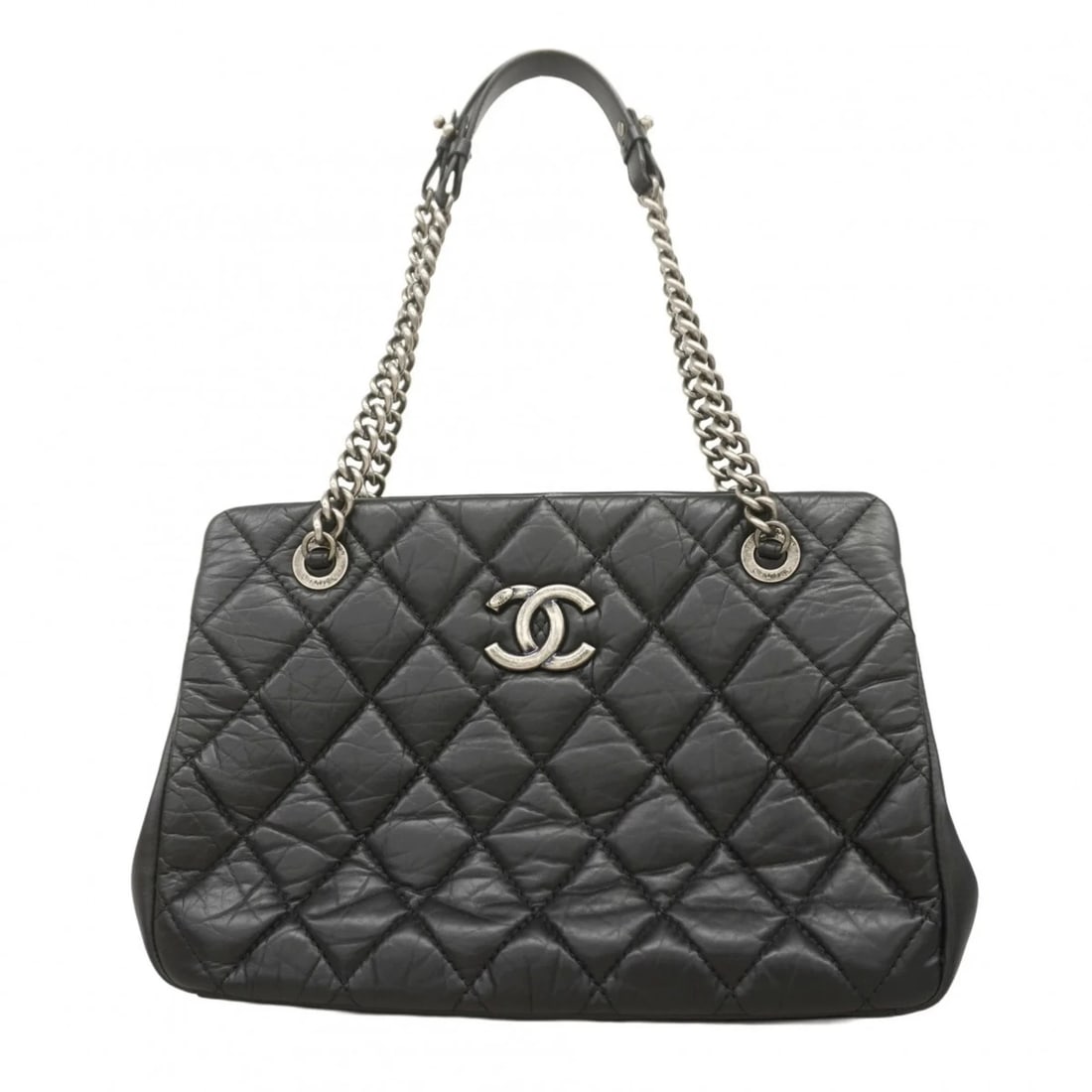 CHANEL MATELASSE SHOULDER BAG: Chanel Matelasse Shoulder Bag Brand: Chanel Type/Style: Shoulder bag Material: Leather Color: Black Size: Size (HxWxD) 22.5cm x 32cm x 12cm / 8.85'' x 12.59'' x 4.72'' Accessories: None Ac