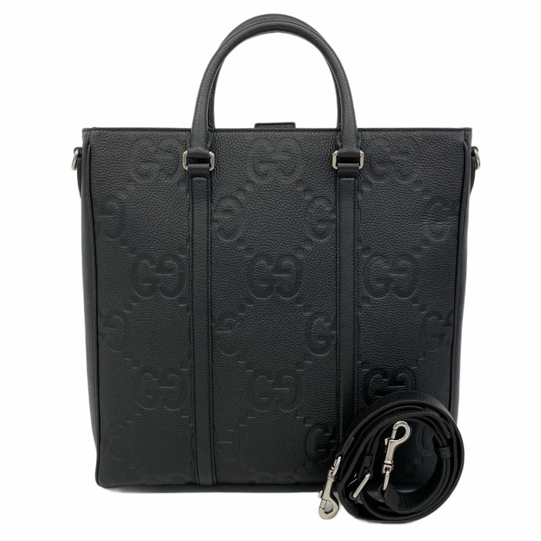 GUCCI JUMBO GG TOTE BAG LEATHER BLACK (1 of 11)