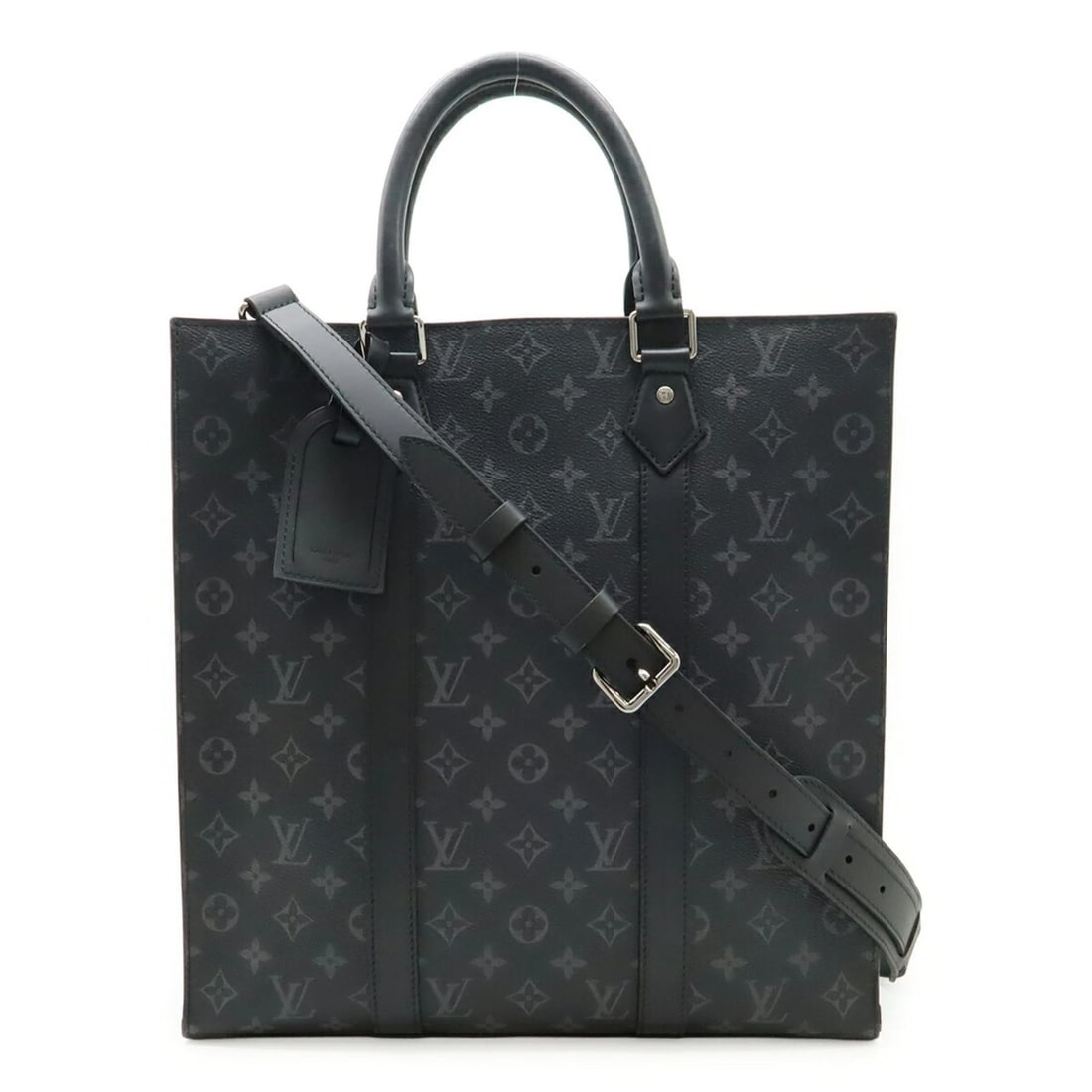 LOUIS VUITTON MONOGRAM ECLIPSE SAC PLAT TOTE BAG (1 of 10)