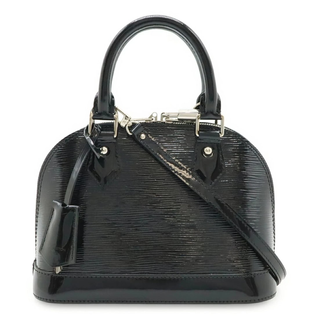 LOUIS VUITTON EPI ELECTRIC ALMA BB HANDBAG: LOUIS VUITTON Epi Electric Alma BB Handbag Brand: Louis Vuitton Type/Style: Handbag, Shoulder bag Material: Epi Color: Black, Noir Size: Size (HxWxD) 17.5cm x 23.5cm x 11.5cm / 6.88'' x 9.25'' x 4
