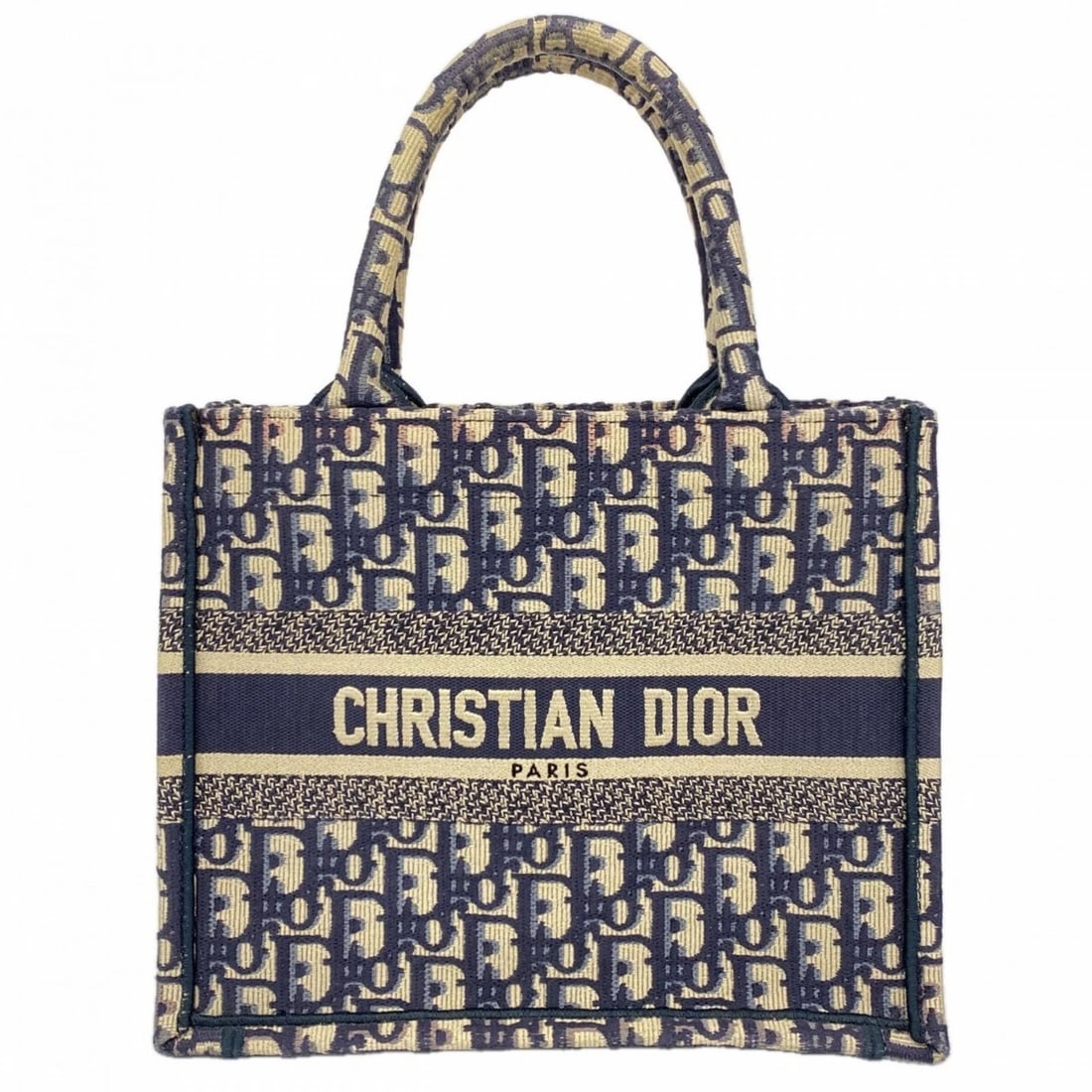CHRISTIAN DIOR BOOK TOTE CANVAS NAVY: Christian Dior Book Tote Canvas Navy Brand: Christian Dior Type/Style: Tote bag Material: Canvas Color: Navy Size: Size (HxWxD) 21.5cm x 26cm x 14.5cm / 8.46'' x 10.23'' x 5.7'' Accessories: None