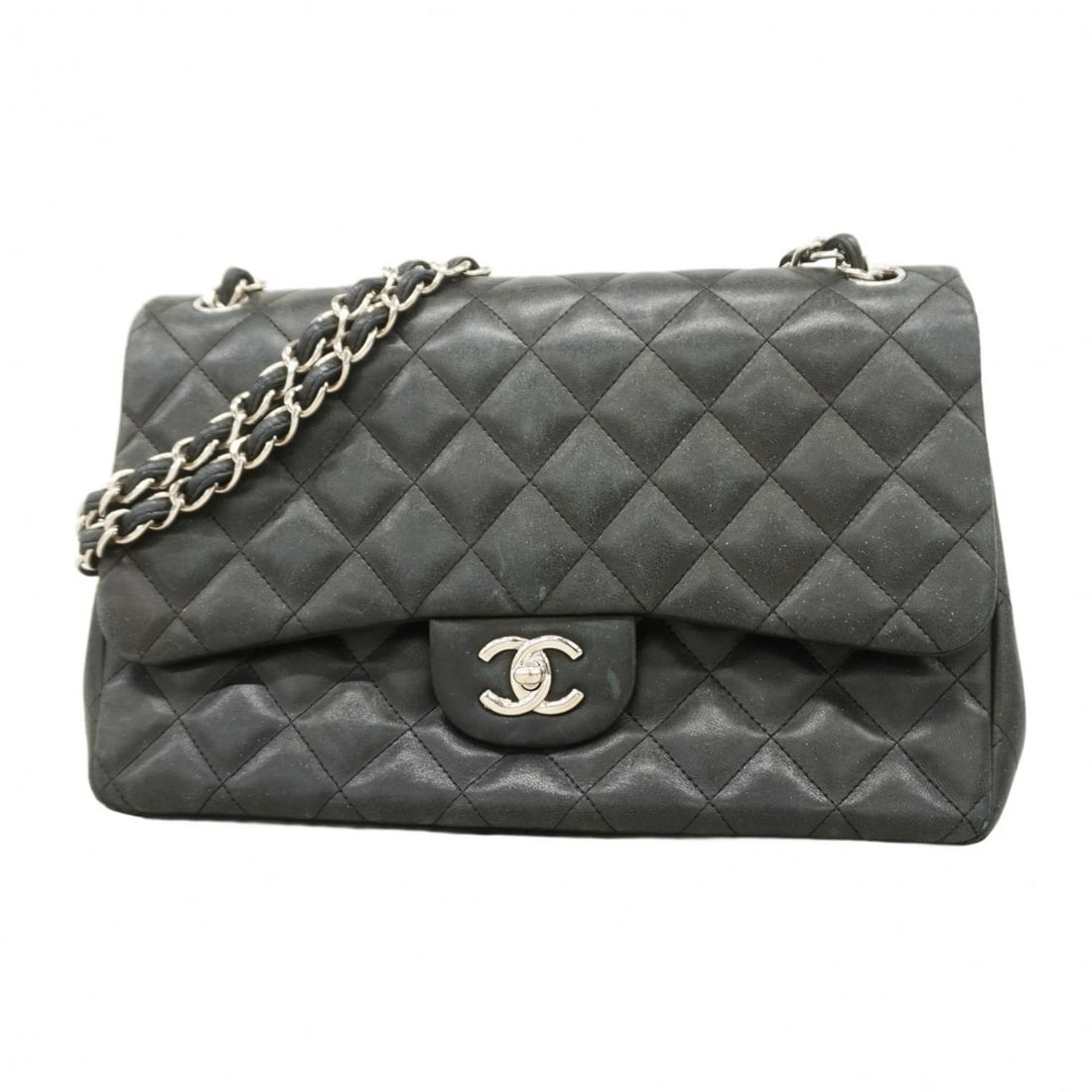 CHANEL SHOULDER BAG DEKA MATELASSE DOUBLE FLAP CHAIN: Chanel Shoulder Bag Deka Matelasse Double Flap Chain Brand: Chanel Type/Style: Shoulder bag Material: Leather Color: Black Size: Size (HxWxD) 24cm x 30.5cm x 9cm / 9.44'' x 12'' x 3.54'' 