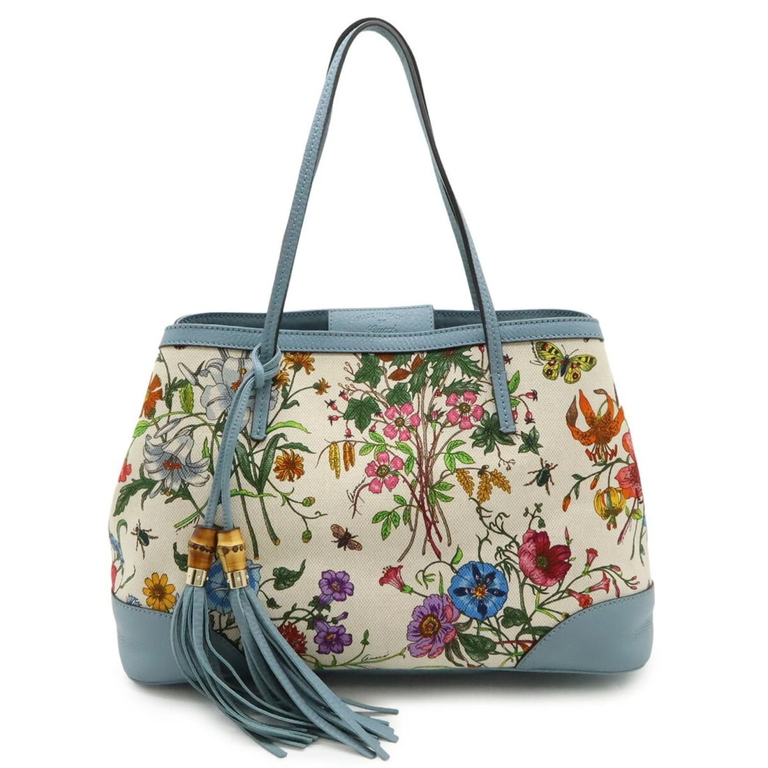 GUCCI FLORA TOTE BAG SHOULDER CANVAS LEATHER (1 of 10)