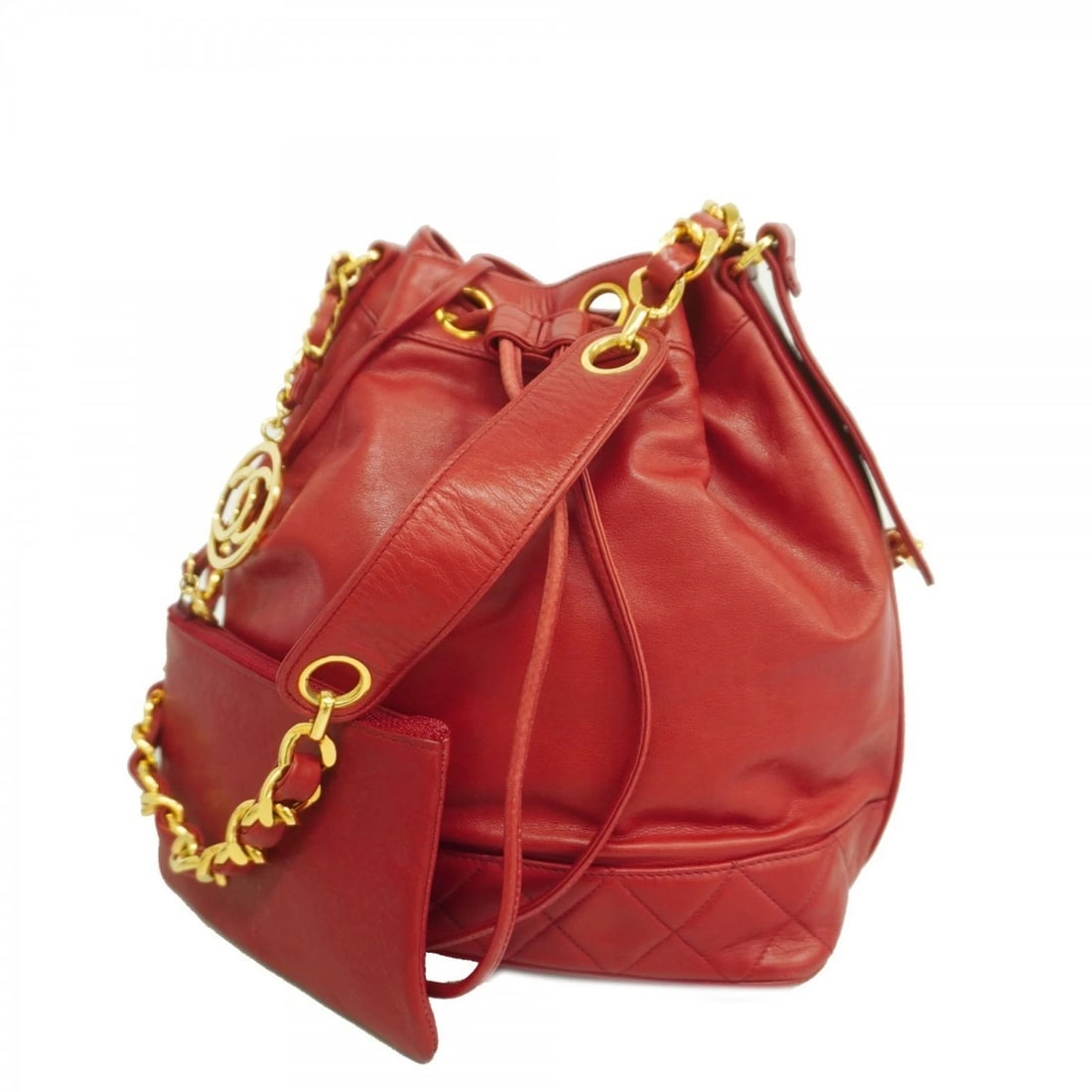 CHANEL MATELASSE CHAIN SHOULDER BAG: Chanel Matelasse Chain Shoulder Bag Brand: Chanel Type/Style: Shoulder bag Material: Leather Color: Red color Size: Size (HxWxD) 26cm x 21.5cm x 15cm / 10.23'' x 8.46'' x 5.9'' Accessories: