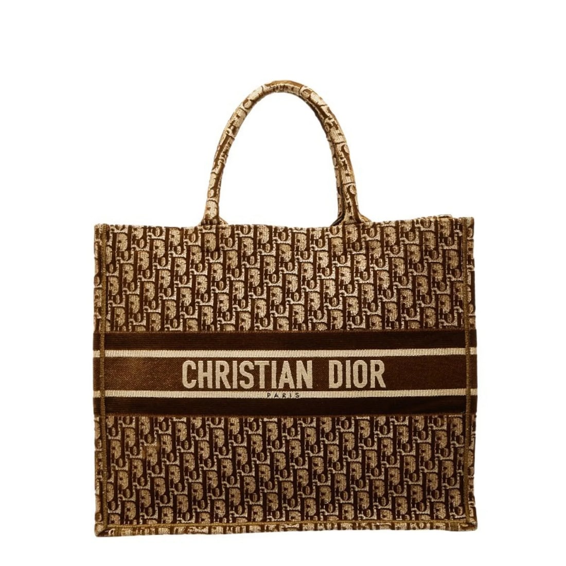 CHRISTIAN DIOR DIOR OBLIQUE BOOK TOTE LARGE BAG: Christian Dior Dior Oblique Book Tote Large Bag Brand: Christian Dior Type/Style: Tote bag Material: Velvet Color: Brown Size: Size (HxWxD) 33cm x 41cm x 18cm / 12.99'' x 16.14'' x 7.08'' Handle D