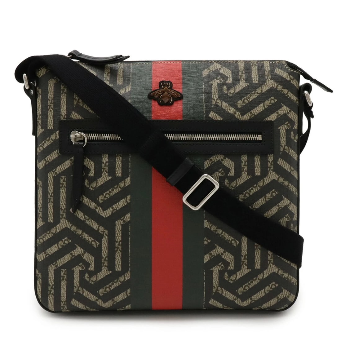 GUCCI GG KALEIDO SUPREME WEB SHOULDER BAG: GUCCI GG Kaleido Supreme Web Shoulder Bag Brand: Gucci Type/Style: Shoulder bag Material: GG Supreme , Leather Color: Beige, Black, Green, Red color Size: Size (HxWxD) 27.5cm x 28.5cm x 3cm /