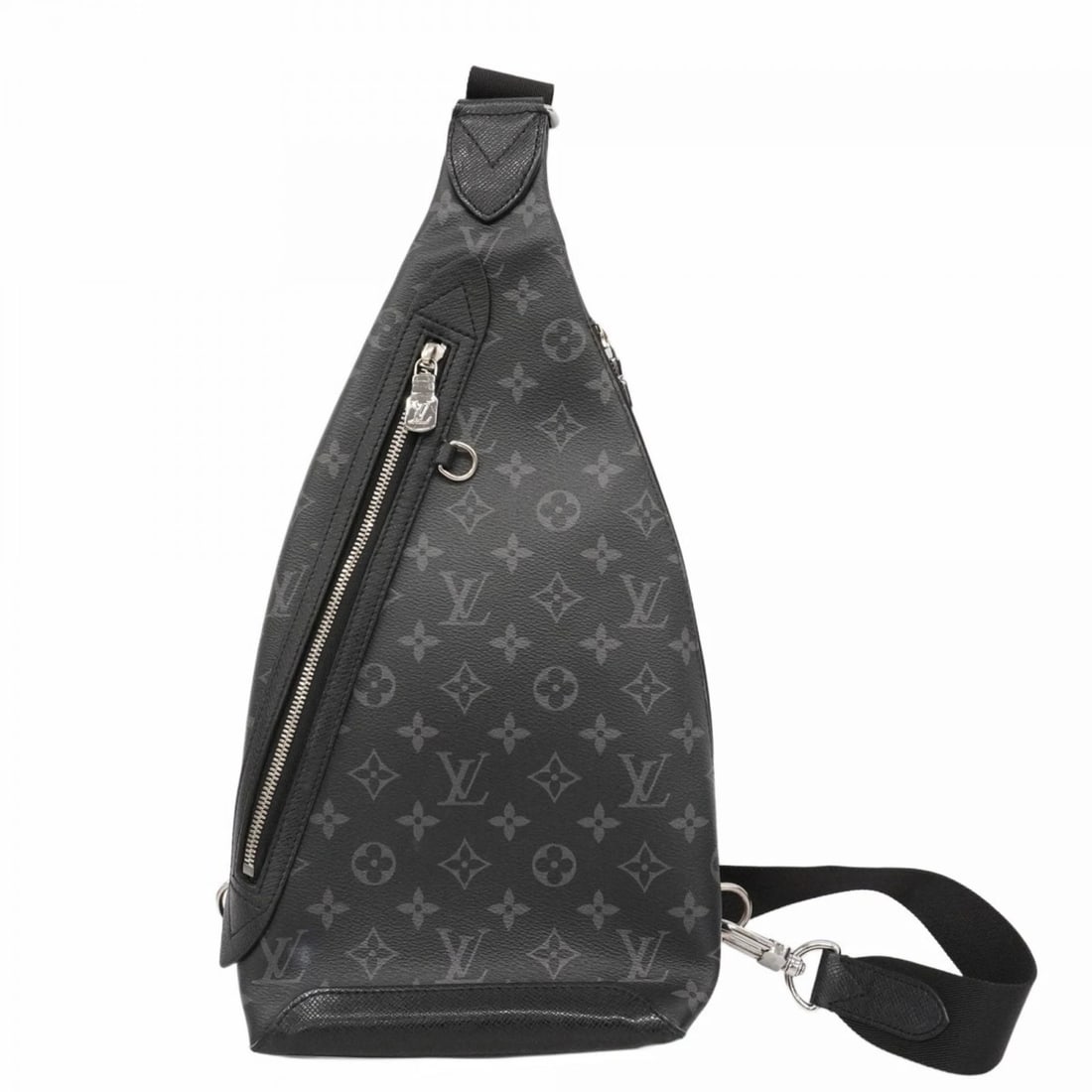 LOUIS VUITTON MONOGRAM ECLIPSE DUO SLING BAG: Louis Vuitton Monogram Eclipse Duo Sling Bag Brand: Louis Vuitton Type/Style: Sling bag Material: Monogram Color: Black Size: Size (HxWxD) 43cm x 19cm x 5cm / 16.92'' x 7.48'' x 1.96'' Accessorie