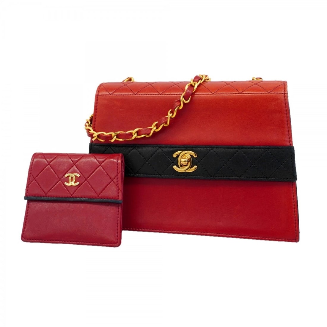 CHANEL MATELASSE SHOULDER BAG WITH CHAIN BAG (1 of 8)