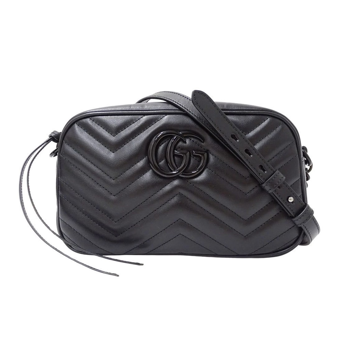GUCCI GG MARMONT SMALL CAMERA BAG IN BLACK (1 of 5)