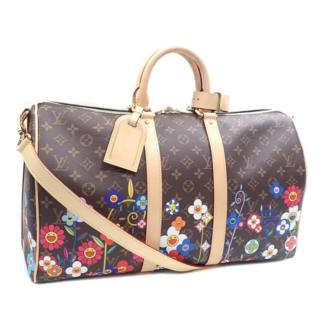 LOUIS VUITTON X TAKASHI MURAKAMI BOSTON BAG MONOGRAM: Louis Vuitton x Takashi Murakami Boston Bag Monogram Brand: Louis Vuitton Type/Style: Boston bag Material: Monogram Color: Monogram Size: Size (HxWxD) 28cm x 45cm x 21cm / 11.02'' x 17.71'' x