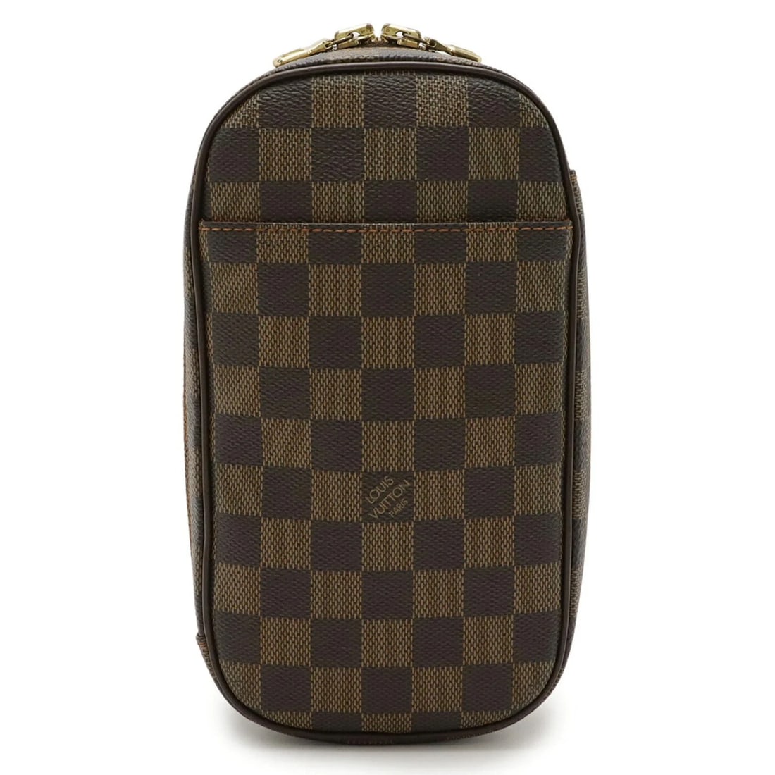 LOUIS VUITTON DAMIER POCHETTE GANJU BAG BODY BAG: LOUIS VUITTON Damier Pochette Ganju Bag Body Bag Brand: Louis Vuitton Type/Style: Pochette, Shoulder bag, Sling bag Material: PVC Color: Brown Size: Size (HxWxD) 23cm x 13cm x 5cm / 9.05'' x
