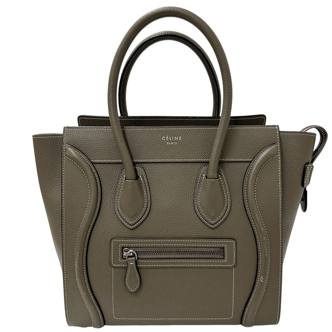 CELINE WOMEN'S LUGGAGE HANDBAG: Celine Women's Luggage Handbag Brand: Celine Type/Style: Handbag Material: Leather Color: Grayish Size: Size (HxWxD) 25cm x 28cm x 12cm / 9.84'' x 11.02'' x 4.72'' Handle Length 43cm / 16.92''