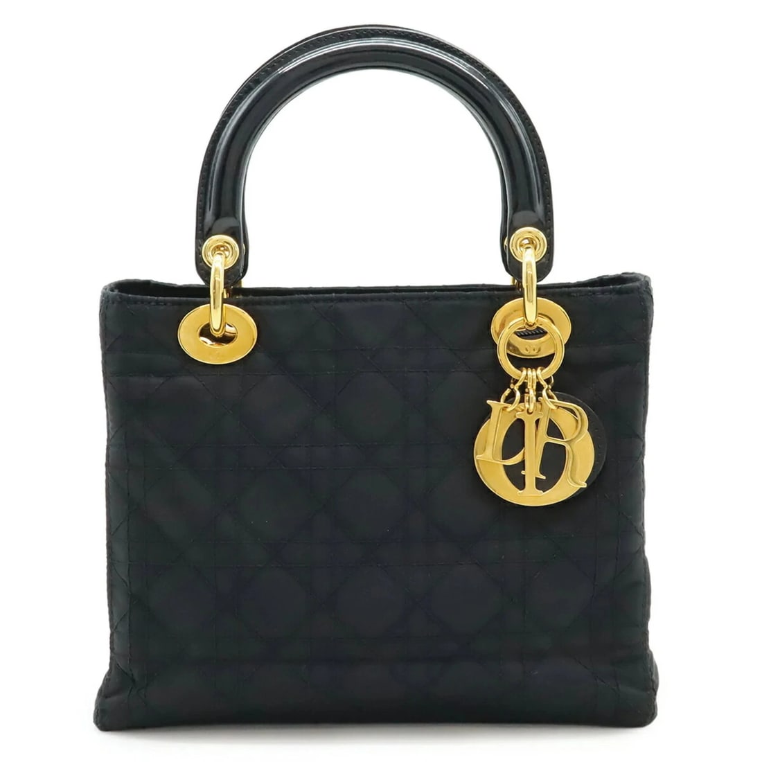 CHRISTIAN DIOR LADY CANNAGE HANDBAG TOTE BAG: Christian Dior Lady Cannage Handbag Tote Bag Brand: Christian Dior Type/Style: Handbag, Tote bag Material: Nylon Color: Black Size: Size (HxWxD) 19cm x 24cm x 11cm / 7.48'' x 9.44'' x 4.33'' 