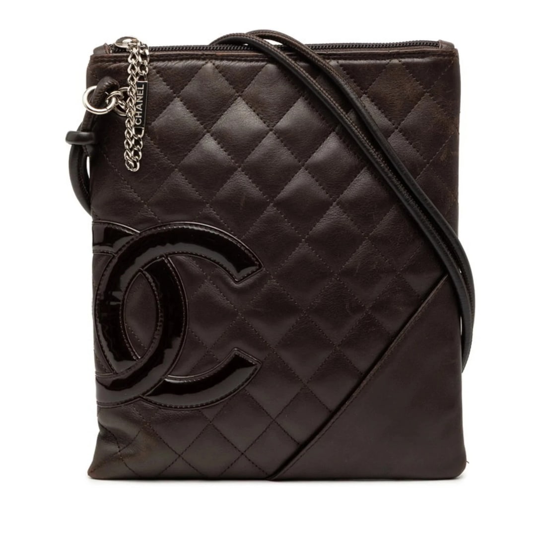 CHANEL CAMBON LINE CROSSBODY SHOULDER BAG: CHANEL Cambon Line Crossbody Shoulder Bag Brand: Chanel Type/Style: Shoulder bag Material: Leather Color: Brown Size: Size (HxWxD) 23cm x 19.5cm x 2cm / 9.05'' x 7.67'' x 0.78'' Accessories:
