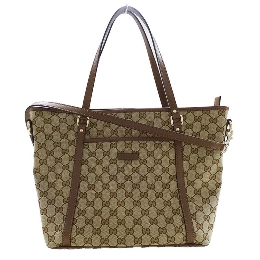 GUCCI WOMEN'S HANDBAG/SHOULDER BAG: Gucci Women's Handbag/Shoulder Bag Brand: Gucci Type/Style: Handbag, Shoulder bag Material: GG canvas Color: Brown Size: Size (HxWxD) 26cm x 30cm x 8cm / 10.23'' x 11.81'' x 3.14'' 