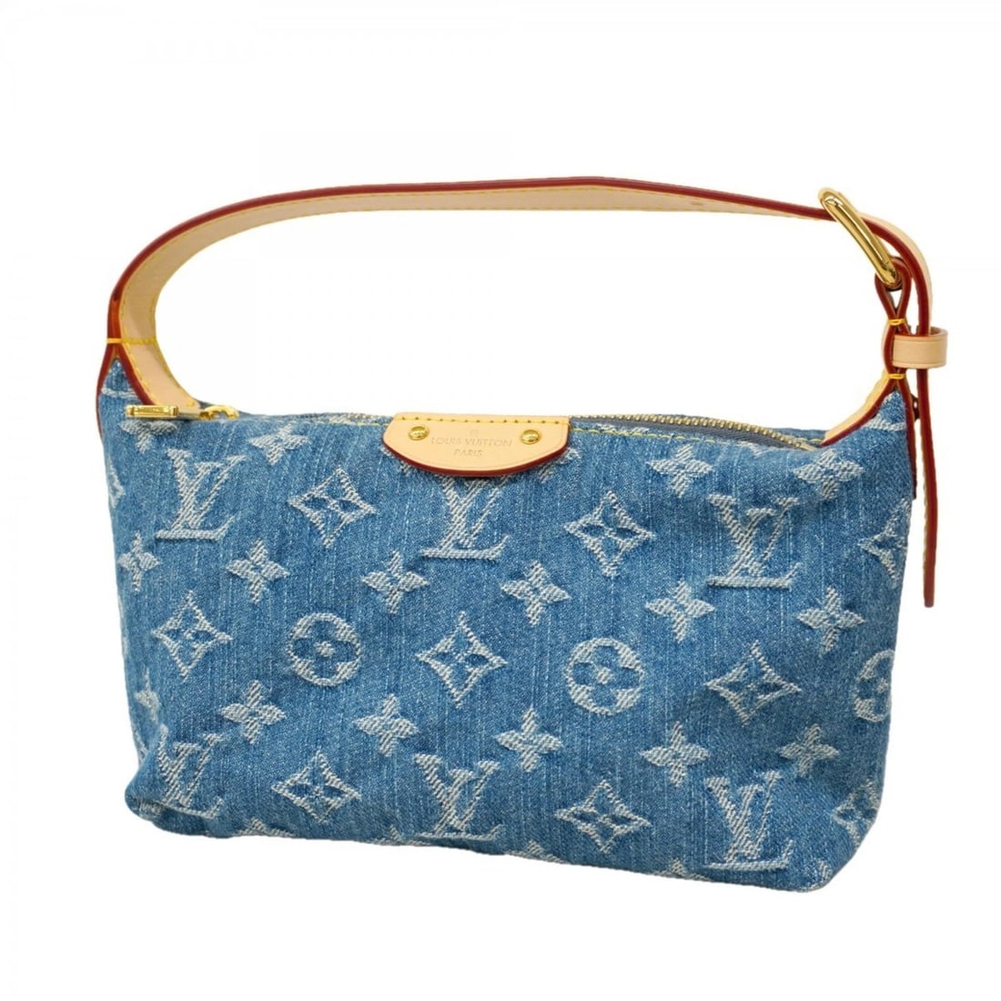 LOUIS VUITTON MONOGRAM DENIM POCHETTE HILLS HANDBAG: Louis Vuitton Monogram Denim Pochette Hills Handbag Brand: Louis Vuitton Type/Style: Handbag, Pochette Material: Monogram Denim Color: Blue Size: Size (HxWxD) 12cm x 18cm x 7.5cm / 4.72'' x