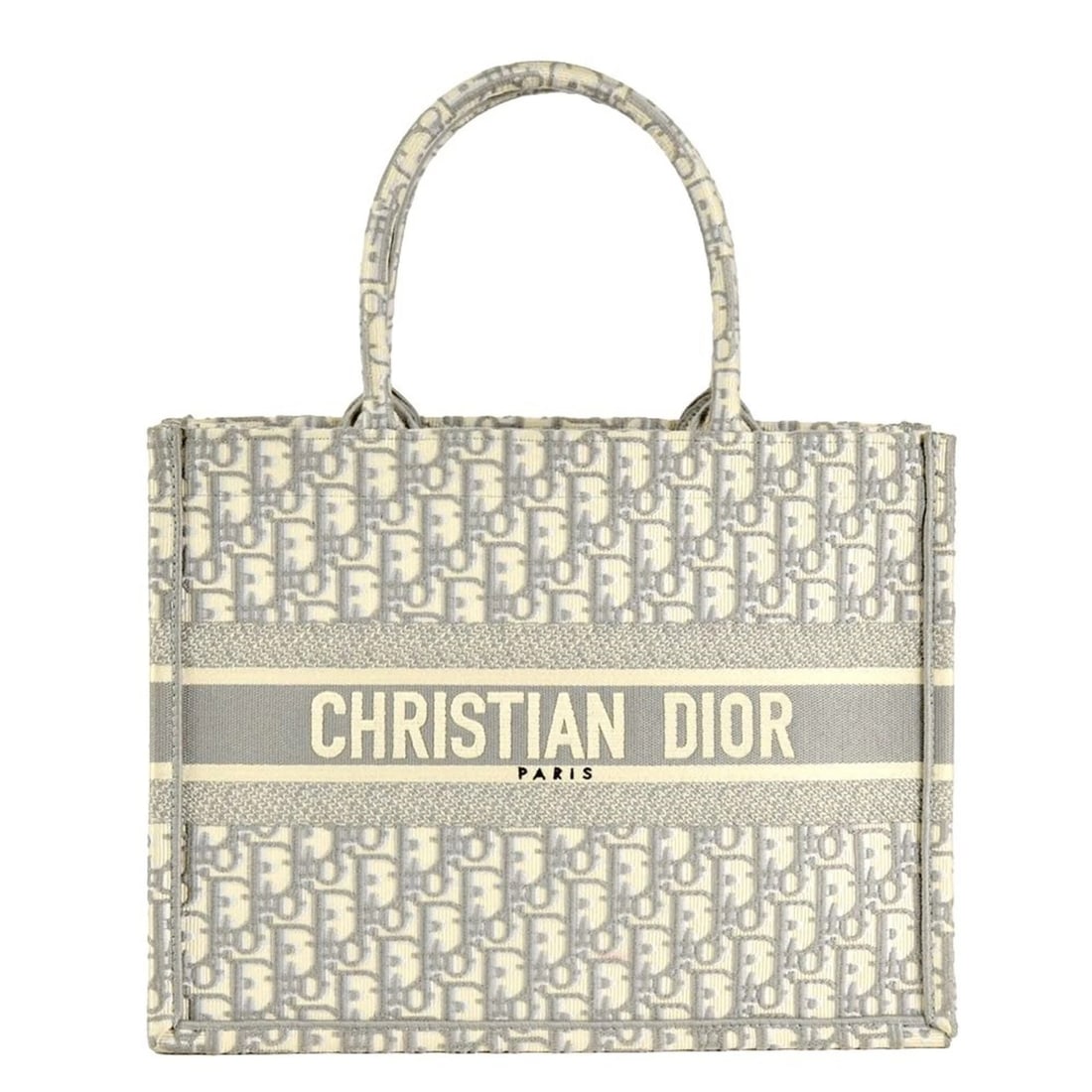 CHRISTIAN DIOR DIOR OBLIQUE EMBROIDERY BOOK TOTE CANVAS BAG (1 of 6)