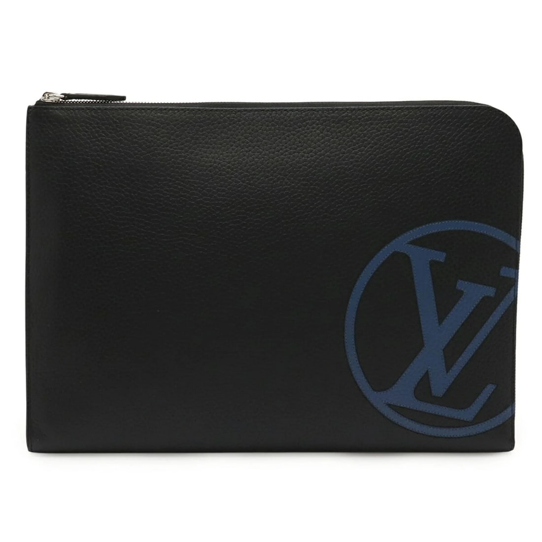 LOUIS VUITTON LV CIRCLE POCHETTE JOUR GM NM CLUTCH BAG: LOUIS VUITTON LV Circle Pochette Jour GM NM Clutch Bag Brand: Louis Vuitton Type/Style: Clutch bag, Pochette Material: Leather Color: Blue, Noir Size: Size (HxWxD) 25cm x 35cm / 9.84'' x 13.77''