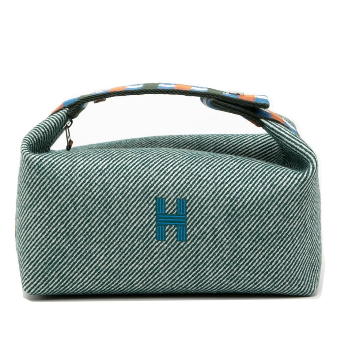 Hermes BRIDES A BLACK PM HANDBAG: Hermes Brides A Black PM Handbag Brand: Hermes Type/Style: Handbag Material: Cotton Color: Green, Multi-color Size: Size (HxWxD) 10cm x 21cm x 12cm / 3.93'' x 8.26'' x 4.72'' Accessories: None