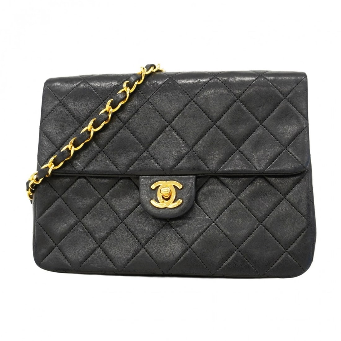 CHANEL MINI MATELASSE SHOULDER BAG WITH CHAIN BAG LAMBSKIN (1 of 8)