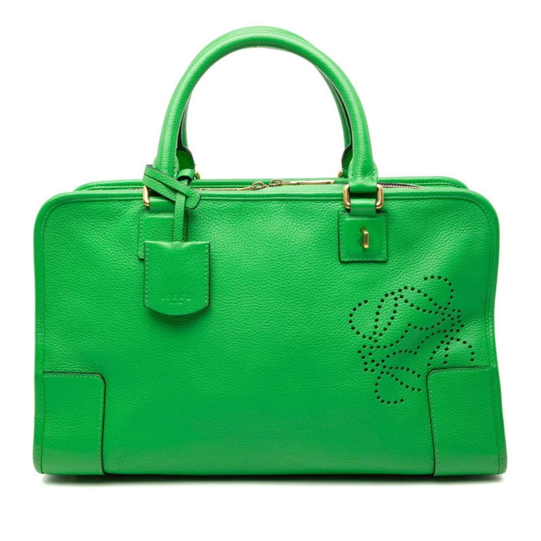 LOEWE ANAGRAM AMAZONA 36 HANDBAG: LOEWE Anagram Amazona 36 Handbag Brand: Loewe Type/Style: Handbag Material: Leather Color: Green Size: Size (HxWxD) 21.5cm x 36cm x 15cm / 8.46'' x 14.17'' x 5.9'' Handle Drop 12.50cm / 4.92'' Ac