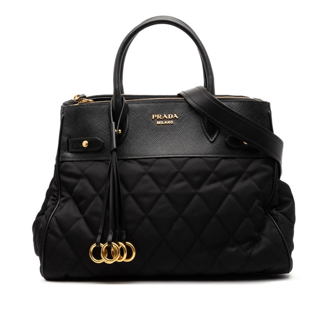 PRADA QUILTED HANDBAG/SHOULDER BAG (1 of 5)