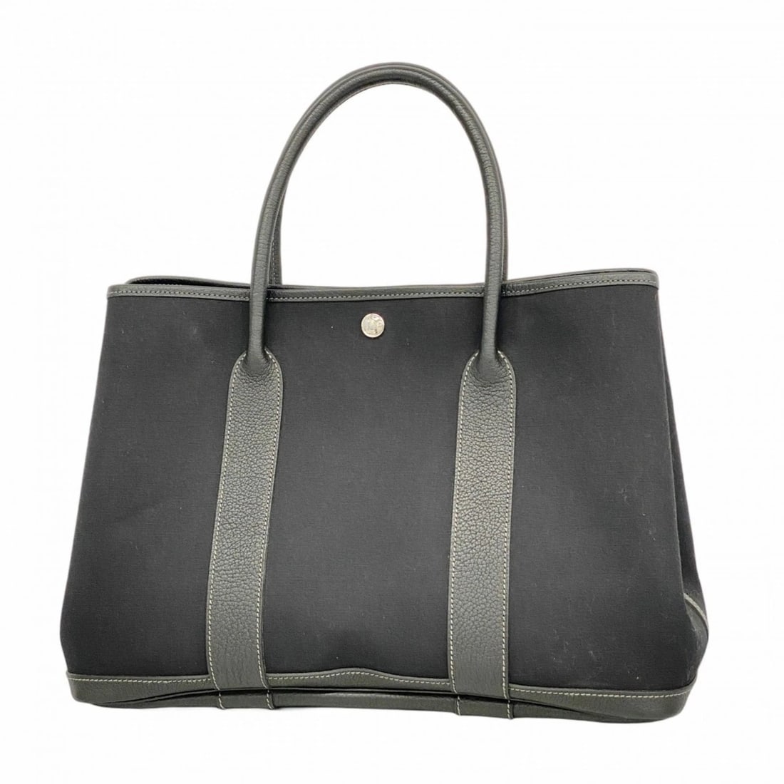 HERMES GARDEN PM TOILE OFFICIER TOTE BAG: Hermes Garden PM Toile Officier Tote Bag Brand: Hermes Type/Style: Tote bag Material: Toile officier Color: Black Size: Size (HxWxD) 26cm x 36cm x 17cm / 10.23'' x 14.17'' x 6.69'' Accessories: N