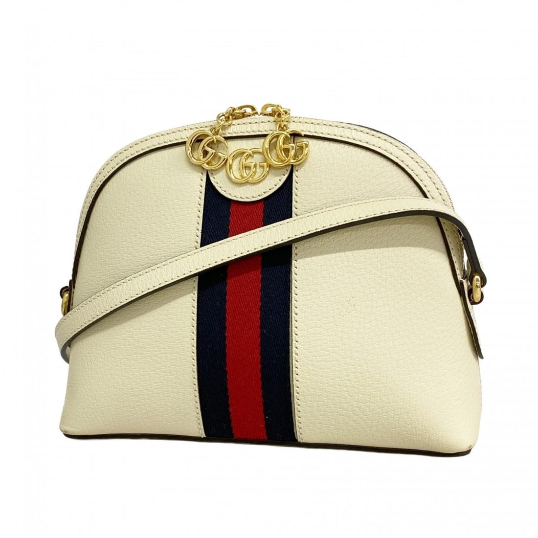 GUCCI OPHIDIA SHOULDER BAG LEATHER IVORY (1 of 6)