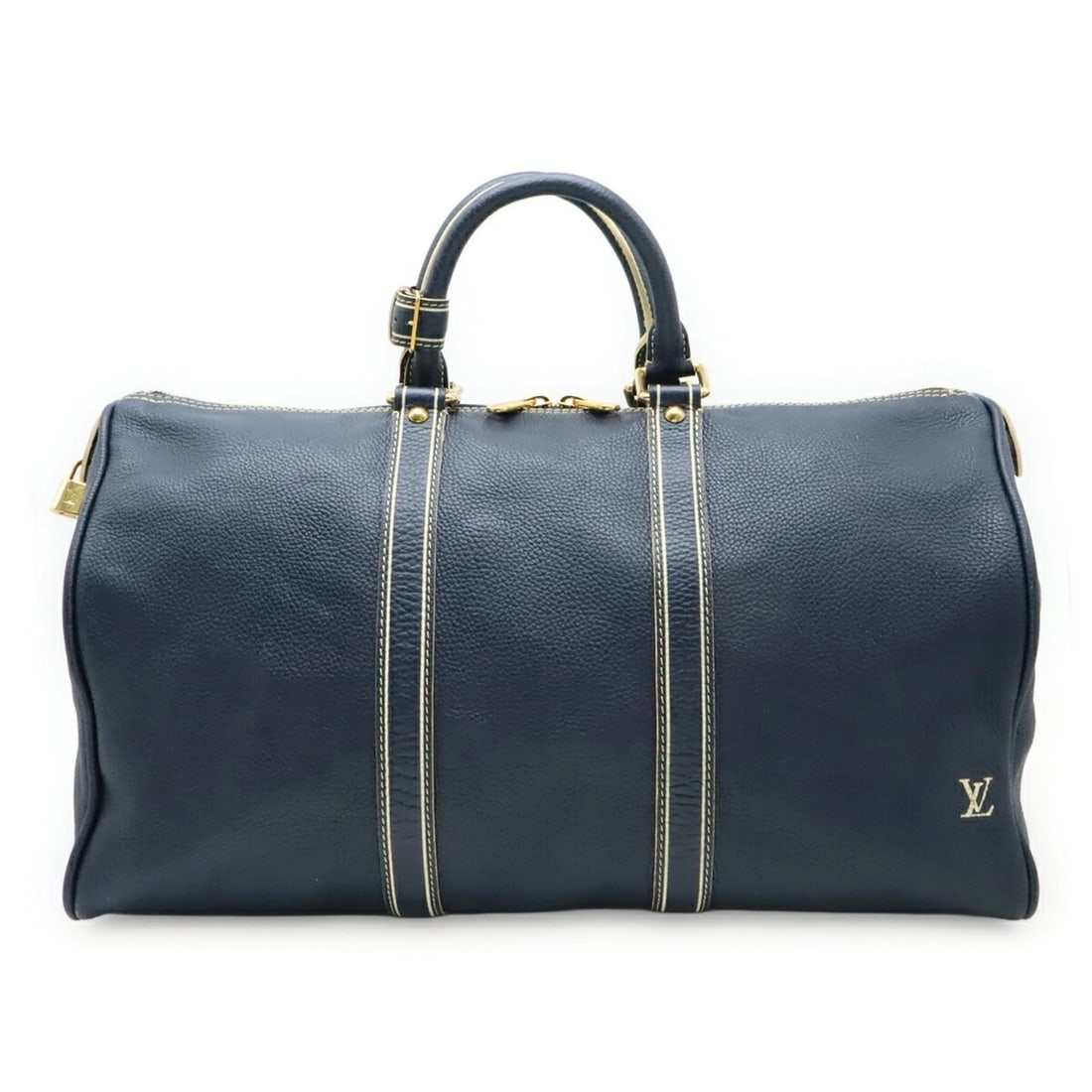 LOUIS VUITTON TOBAGO KEEPALL 50 BOSTON BAG/: LOUIS VUITTON Tobago Keepall 50 Boston Bag/ Brand: Louis Vuitton Type/Style: Boston bag Material: Leather Color: Navy Size: Size (HxWxD) 30cm x 5cm x 23cm / 11.81'' x 1.96'' x 9.05'' Accessories: