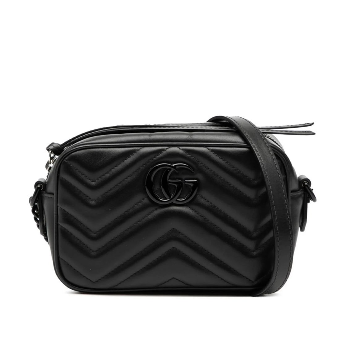 GUCCI GG MARMONT MINI CAMERA BAG SHOULDER: Gucci GG Marmont Mini Camera Bag Shoulder Brand: Gucci Type/Style: Shoulder bag Material: Leather Color: Black Size: Size (HxWxD) 11cm x 17.5cm x 6cm / 4.33'' x 6.88'' x 2.36'' Accessories: None