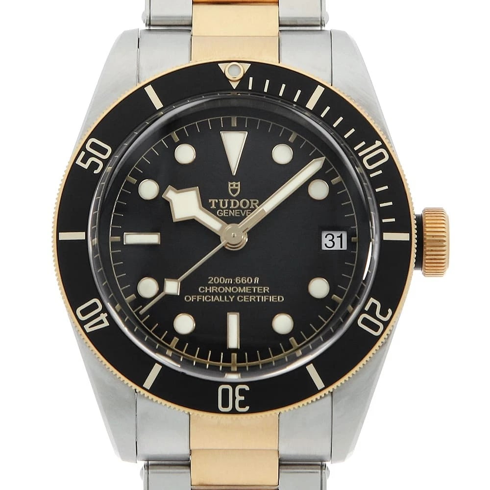 TUDOR HERITAGE BLACK WRIST WATCH (1 of 3)