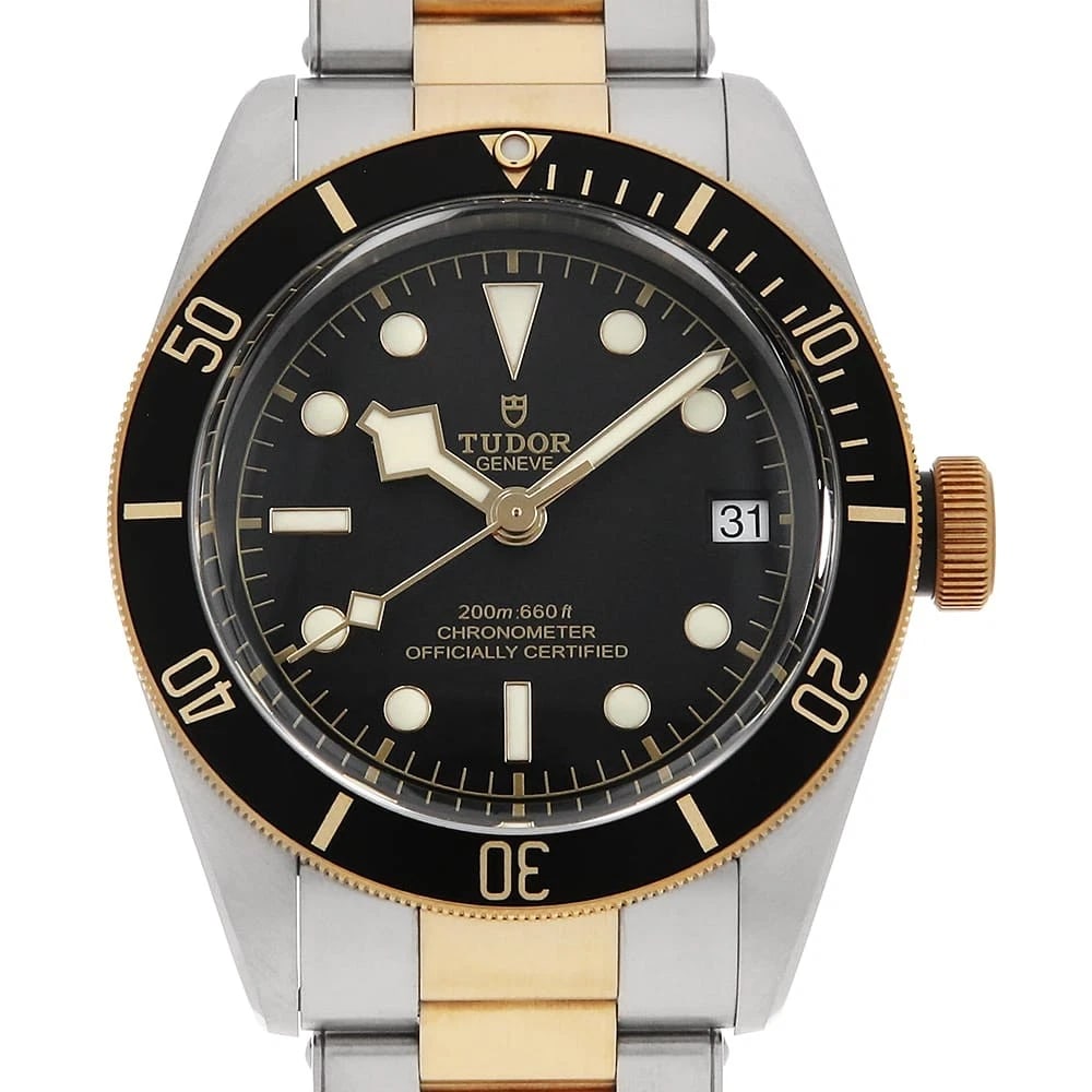 TUDOR HERITAGE BLACK WRIST WATCH (1 of 3)