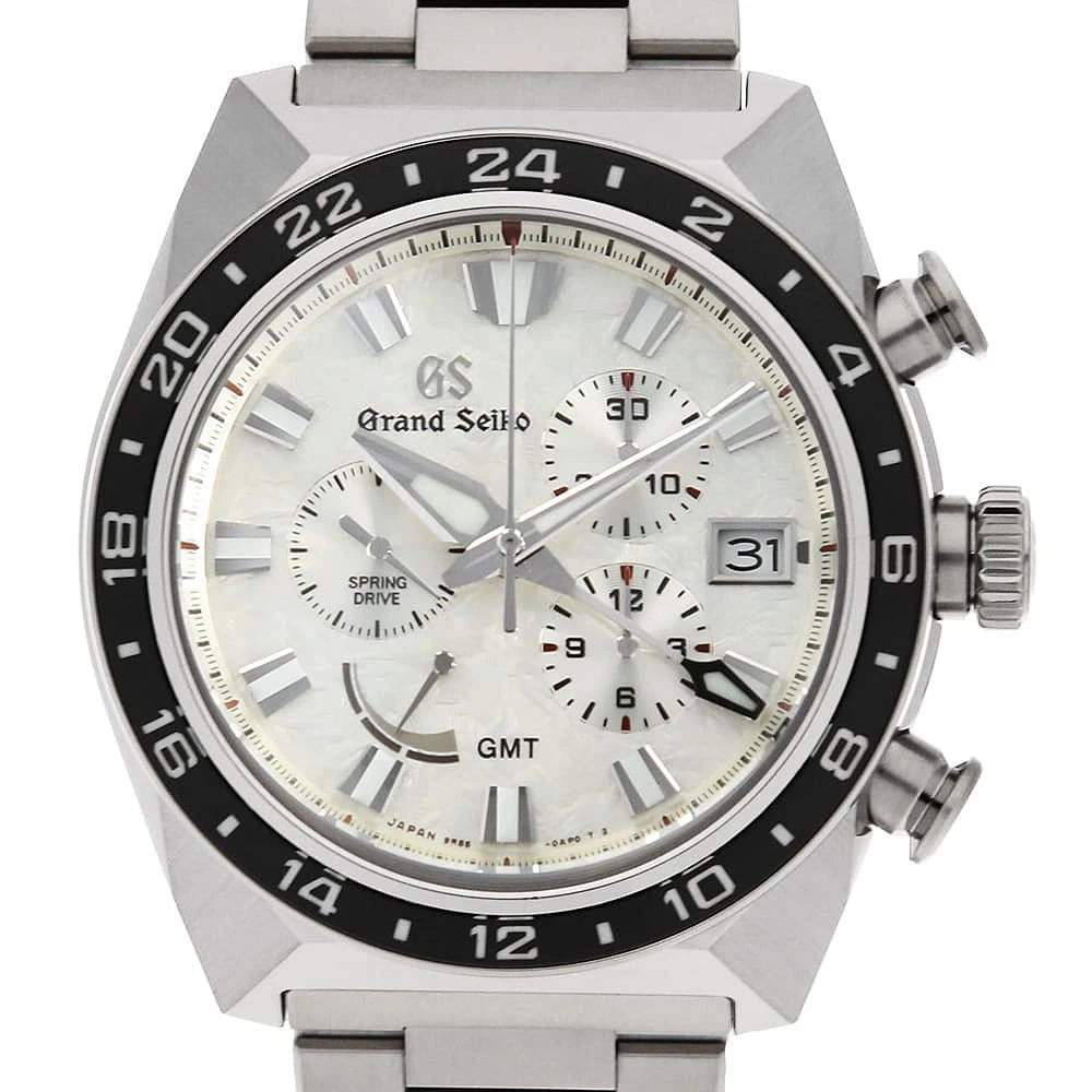 GRAND SEIKO SPORTS COLLECTION MASTER SHOP WRIST WATCH: Grand Seiko Sports Collection Master Shop Wrist Watch Brand: Grand Seiko Type: Wrist watch Material: Band Material Bright Titanium, Case Material Bright Titanium Color: White Size: Case:W44mm Circ