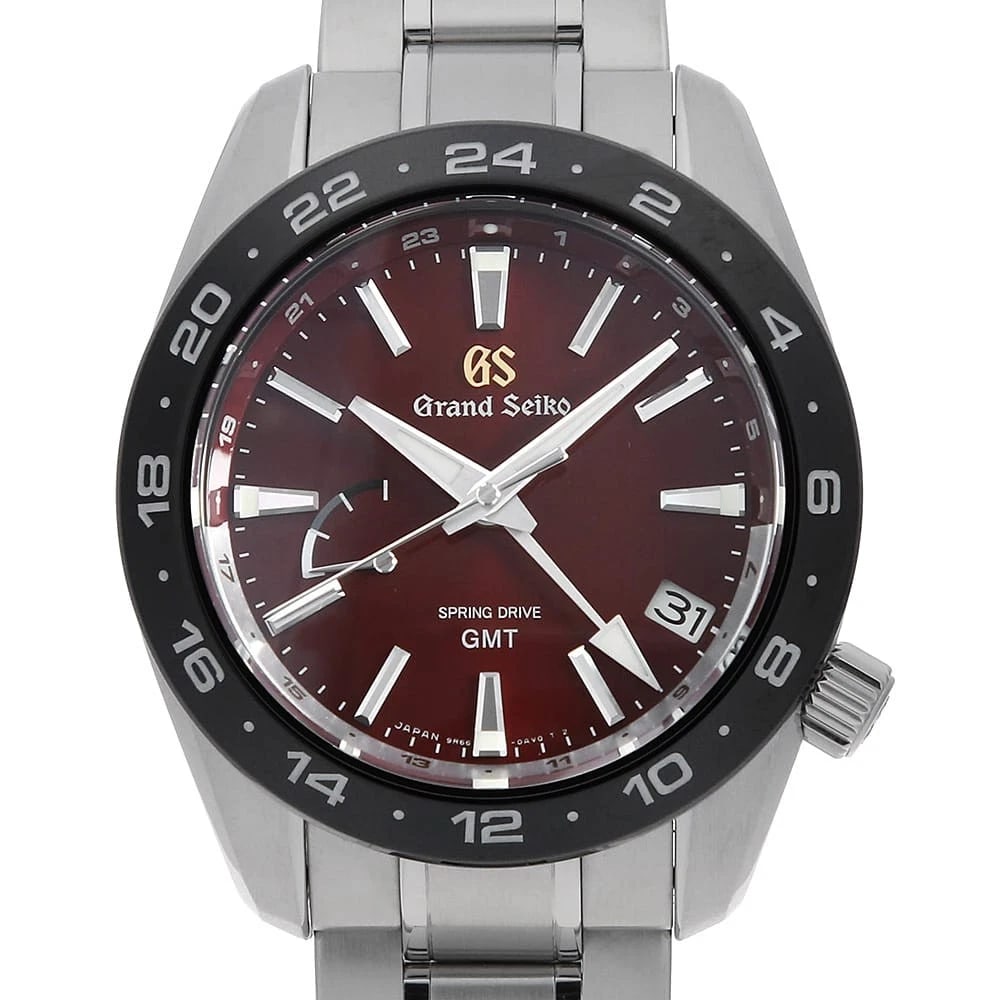 GRAND SEIKO SPORTS COLLECTION SPRING DRIVE WRIST WATCH: Grand Seiko Sports Collection Spring Drive Wrist Watch Brand: Grand Seiko Type: Wrist watch Material: Band Material Stainless Steel, Case Material Stainless Steel Color: Red Size: Case:W40.5mm