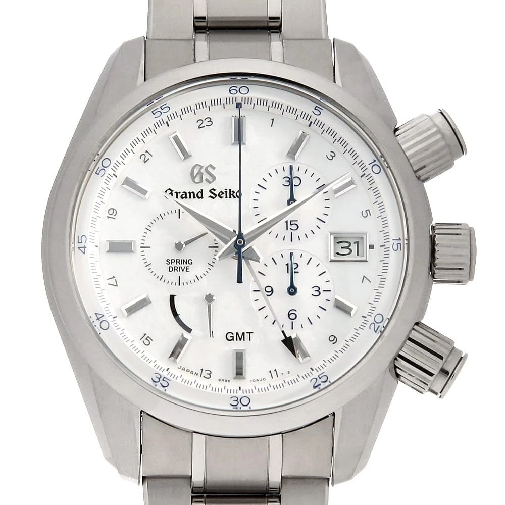 GRAND SEIKO SPORTS COLLECTION SPRING DRIVE WRIST WATCH: Grand Seiko Sports Collection Spring Drive Wrist Watch Brand: Grand Seiko Type: Wrist watch Material: Band Material Bright Titanium, Case Material Bright Titanium Color: Silver Size: Case:W43.5mm