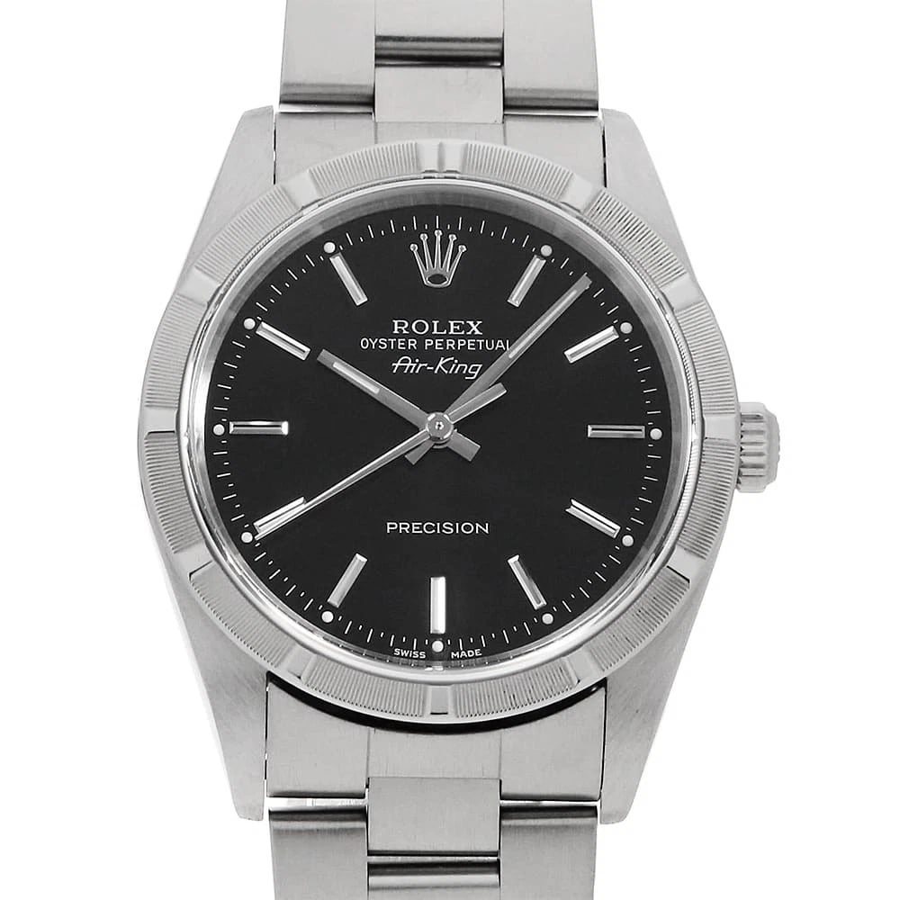 ROLEX AIR KING BLACK BAR SECOND HAND WRIST WATCH (1 of 6)