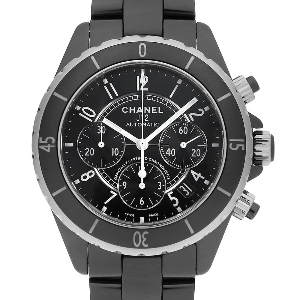 CHANEL J12 CHRONOGRAPH SECOND HAND WRIST WATCH (1 of 2)