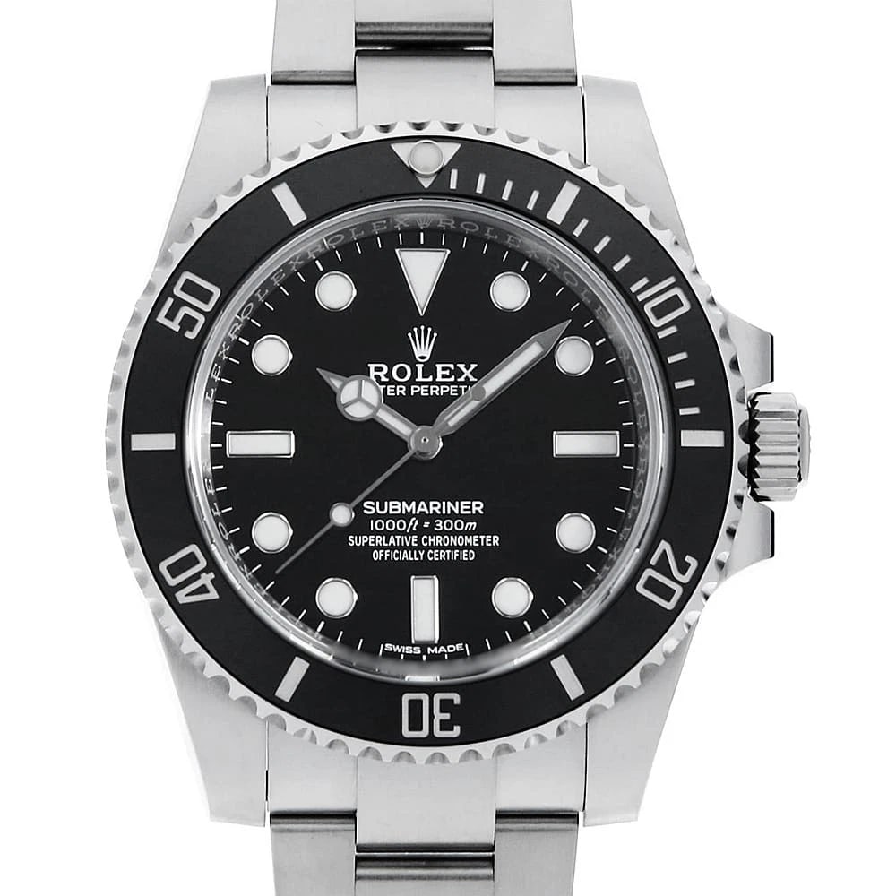 ROLEX SUBMARINER NO DATE BLACK WRIST WATCH (1 of 5)