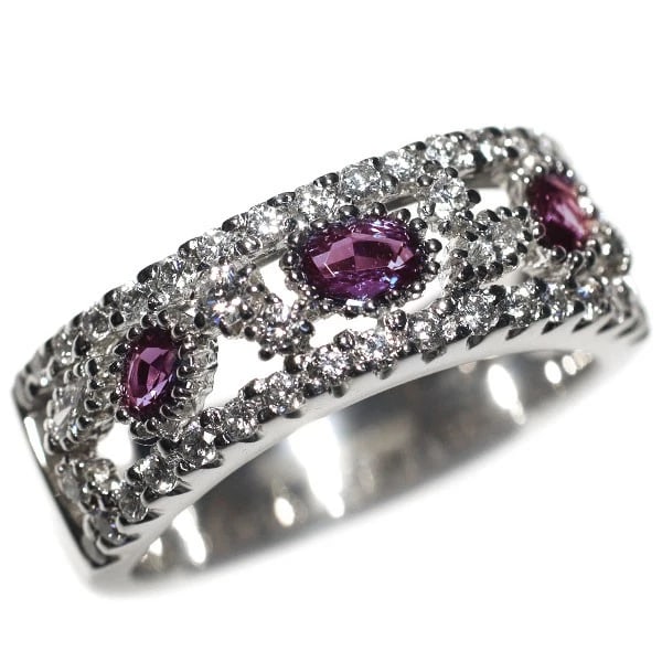 RARE PT900 ALEXANDRITE DIAMOND RING (1 of 3)