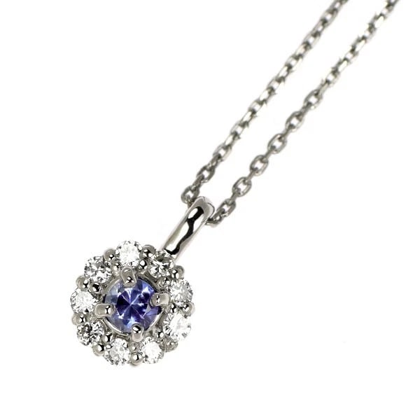 RARE PT950/ PT850 BENITOITE DIAMOND PENDANT NECKLACE: Rare Pt950/ Pt850 Benitoite Diamond Pendant Necklace Brand: None Type/Style: Pendant Necklace Material: Metal Purity 850, Metal Platinum, Main Stone/Creation None Color: None Size: Necklace: