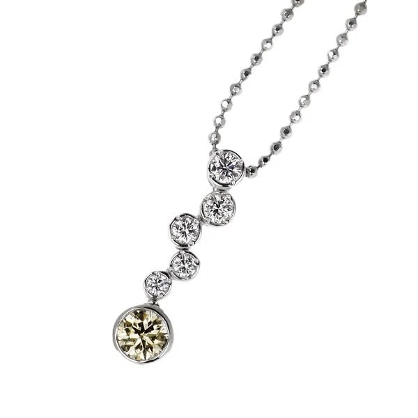 KASHIKEY PT900/ PT850 BROWN/COLLARLESS PENDANT NECKLACE: Kashikey Pt900/ Pt850 Brown/Collarless Pendant Necklace Brand: Kashikey Type/Style: Pendant Necklace Material: Metal Purity 850, Metal Platinum, Main Stone/Creation Natural Color: None Size: