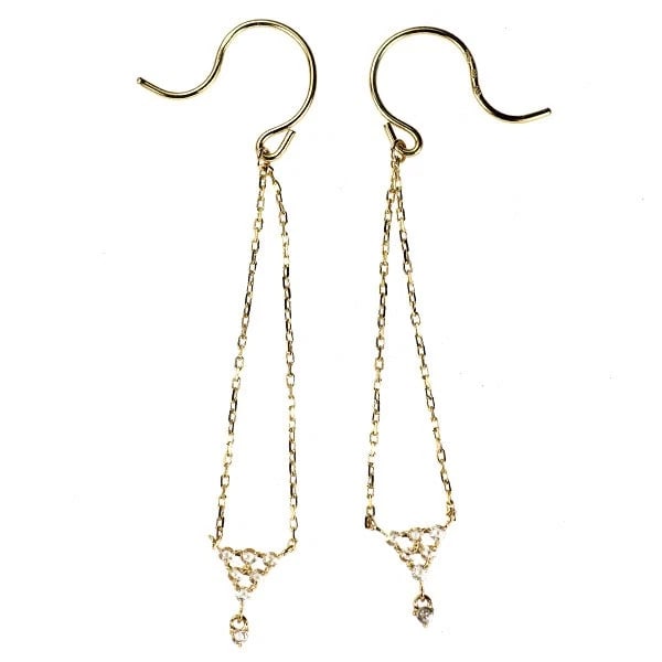 AGATE K14YG/K18YG ROSE CUT DIAMOND EARRINGS (1 of 2)