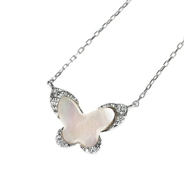 STAR JEWELRY K18WG SHELL DIAMOND PENDANT NECKLACE: Star Jewelry K18WG Shell Diamond Pendant Necklace Brand: star jewelry Type/Style: Pendant Necklace Material: Metal Purity K18, Metal Gold, Main Stone/Creation None Color: None Size: Necklace: