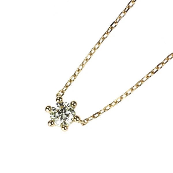ARKER BLANC K18YG DIAMOND PENDANT NECKLACE: Arker Blanc K18YG Diamond Pendant Necklace Brand: None Type/Style: Pendant Necklace Material: Metal Purity K18, Metal Gold, Main Stone/Creation Natural Color: None Size: Necklace: Chain Length
