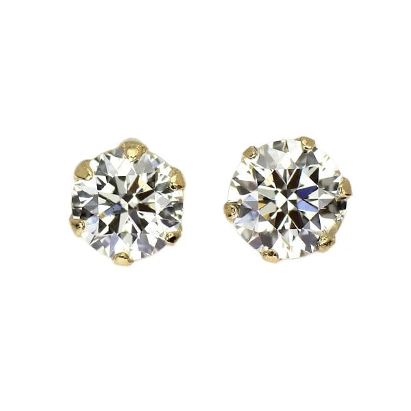 BRAND NEW K18YG DIAMOND EARRINGS: Brand New K18YG Diamond Earrings Brand: None Type/Style: piercing Material: Metal Purity K18, Metal Gold, Main Stone/Creation Natural Color: None Size: Length/Width/Diameter3.1 Accessories: