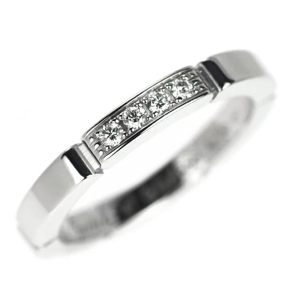CARTIER K18WG DIAMOND RING MAILLON PANTHERE: Cartier K18WG Diamond Ring Maillon Panthere Brand: Cartier Type/Style: Ring Material: Metal Purity K18, Metal Gold, Main Stone/Creation Natural Color: None Size: 4 US Accessories: None