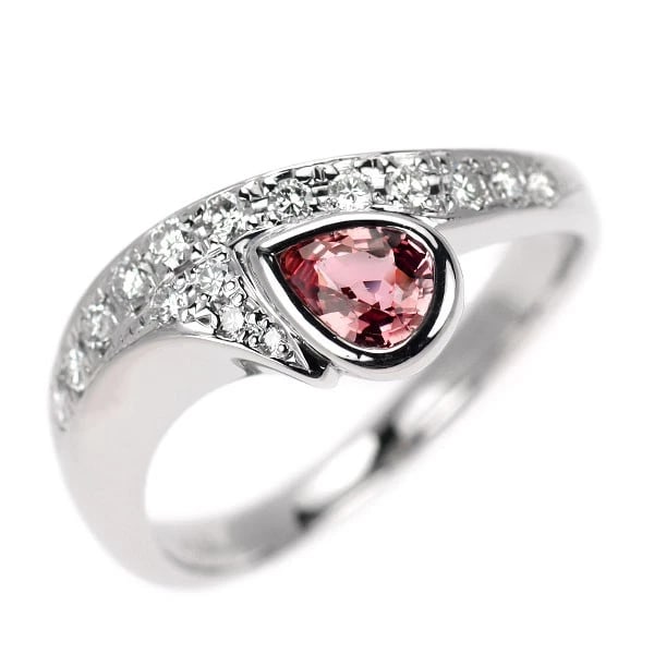PT900 PINK SAPPHIRE DIAMOND RING: Pt900 pink sapphire diamond ring Brand: None Type/Style: Ring Material: Metal Purity 900, Metal Platinum, Main Stone/Creation sapphires Color: Platinum Size: 7.25 US Accessories: None Acce